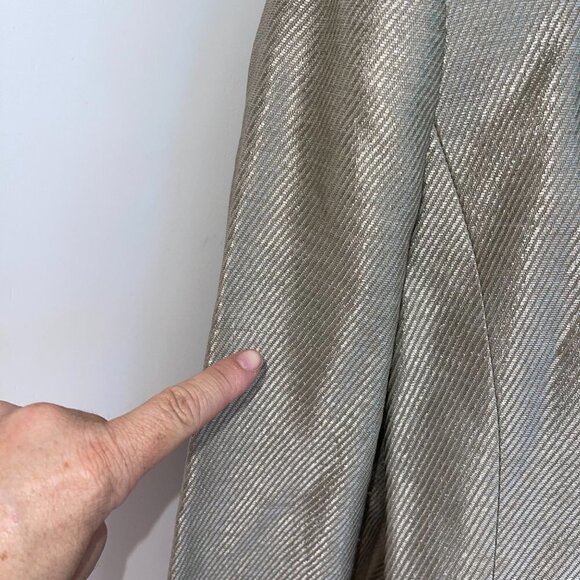 Linda Allard Ellen Tracy Blazer Size 12 Womens Vintage Gold Linen Viscose Cotton - Picture 10 of 15
